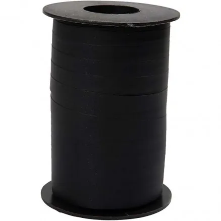 Presentband, svart, B: 10 mm, matt, 250 m/ 1 rulle.