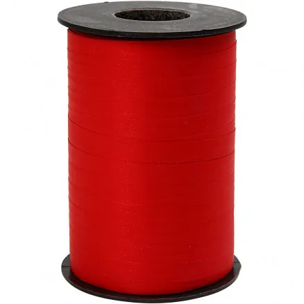 Presentband, röd, B: 10 mm, matt, 250 m/ 1 rulle.