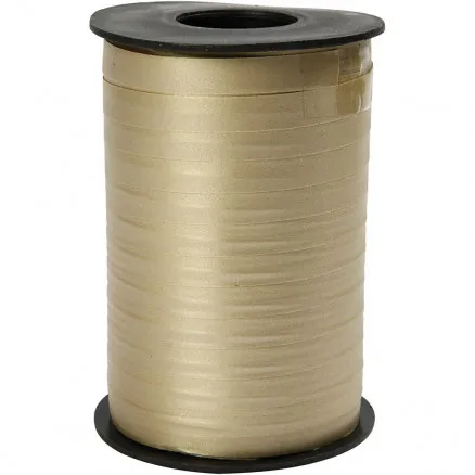Presentband, Guld, B: 10 mm, matt, 250 m/ 1 rulle.