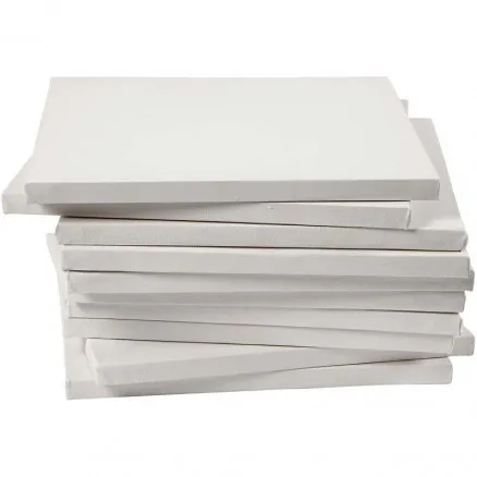 Målarduk, vit, djup 1,6 cm, storlek 30x30 cm, 280 g, 40 stycken/1 förp.