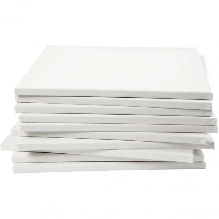 Målarduk, vit, djup 1,6 cm, storlek 40x40 cm, 280 g, 40 st/1 förp.