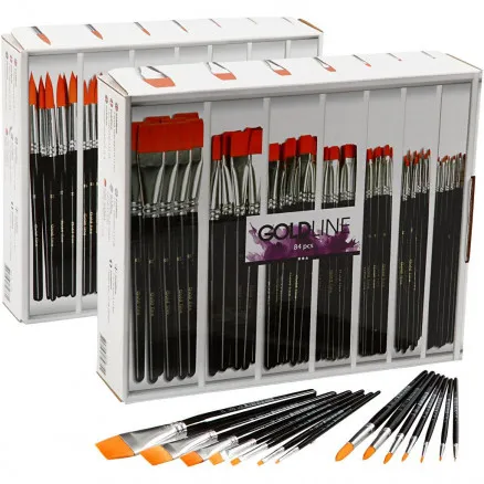 Gold Line Penslar, runda + platta, B: 1-7 mm, 168 st./168 pk.